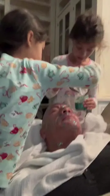 615am and no better way to start off FATHER’S DAY than with a “Magical Glitter Facial” aka Unicorn Poo 🦄 💩 😂 I was hanging in my office by 5am Father’s Day morning waiting for my little tornadoes to wake up - then at 615am heard the stampede of little running footsteps, they busted into my office and they said three things that I immediately knew was NOT going to end well…. “Daddy we have a Father’s Day surprise for you” “Lay down” “This might sting your eyes” 😂🤷🏽‍♂️🤦🏽‍♂️ I’m a sucker for this stuff - our babies grow up fast and I know a time will come when they’re all grown up and running to daddy first thing in the morning will no longer be this daddy’s reality. I LOVE IT and I’ll take every second of this girl dad magic while I can get it. Bring it on 🦄💩😂 Hope all you papas out there had an awesome Fathers Day 🥃👊🏾